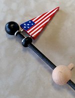 US Flag on Pole<br>S1372 Chubby Summer Man